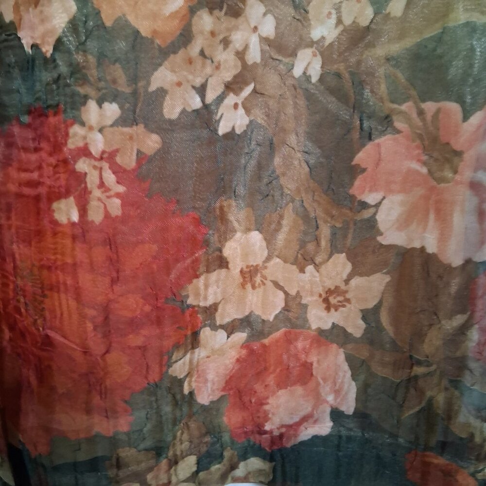 Vintage 90s Virgo II Slip Dress Size 12 Cabbage Rose Evening Party Sleeveless - Picture 14 of 16